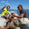 Thumb Picture: Gerhard und Daniel auf probefahrt mit neuem Rettungsboot