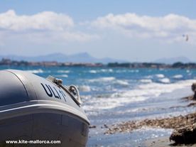 Safety first Rescue boat - a must have for a kiteboarding school